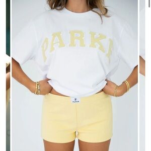Parke mini sweatshorts in Peel